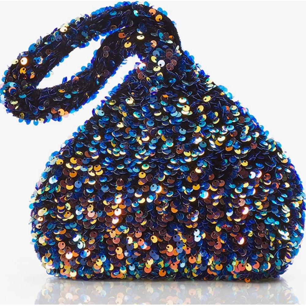 ⭐️ Women's Rhinestone Clutch Evening Bags Sparkly Glitter Triangle Purse